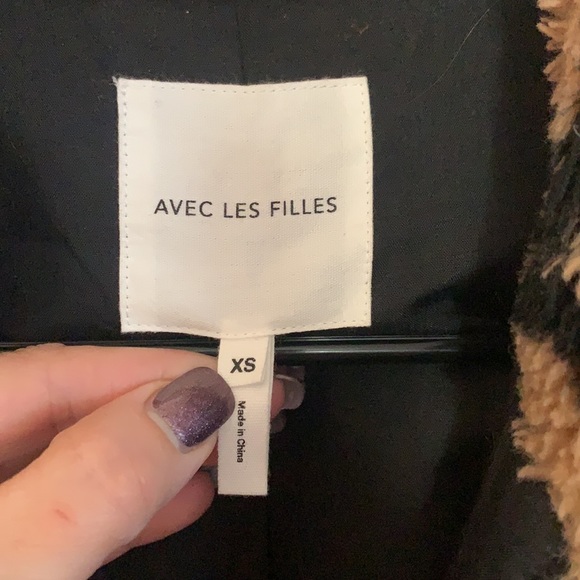 Avec Les Filles |cheetah faux fur bomber jacket - Picture 6 of 10